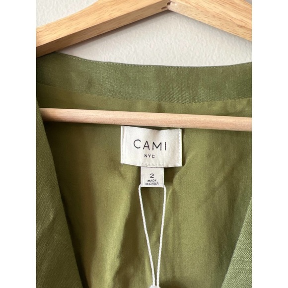 Cami NYC Cropped Pilar Ruffle Top Women's Tea Leaf Size 2 NWT - Picture 5 of 10